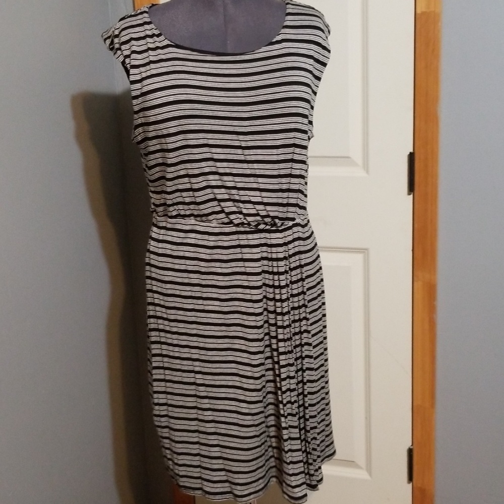 SALE! Faded Glory Black & White Striped Dress
